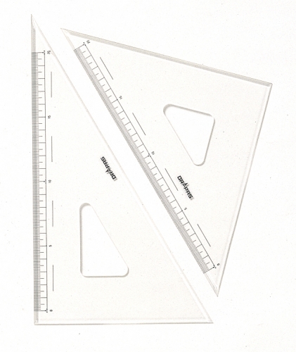 三角定規 面取目付 2mm厚 30cm 13-324