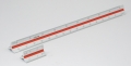 三角スケール 30cm プラスチック製副尺付 1/250 #16-328