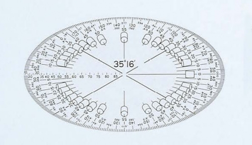 立体分度器 35゜単品 16-523