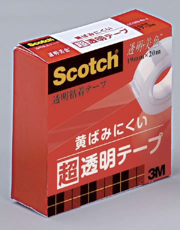 3M スコッチ(Scotch) 透明粘着テープ 透明美色 12mm×35m 紙箱 BH-12 76φ(20ヶ入)