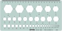 ドラパス テンプレート E109 六角記号定規 #31-109