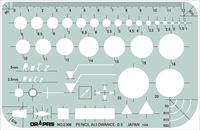 ドラパス テンプレート E306 機械記号仕上定規  #31-306