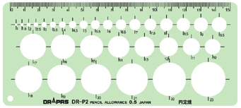 ドラパス テンプレート 円定規 P-2G グリーン 31-624