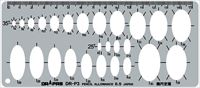 ドラパス テンプレート 楕円定規 P-3S スモーク 31-631