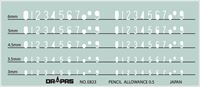 ドラパス テンプレート E823 数字定規 31-823